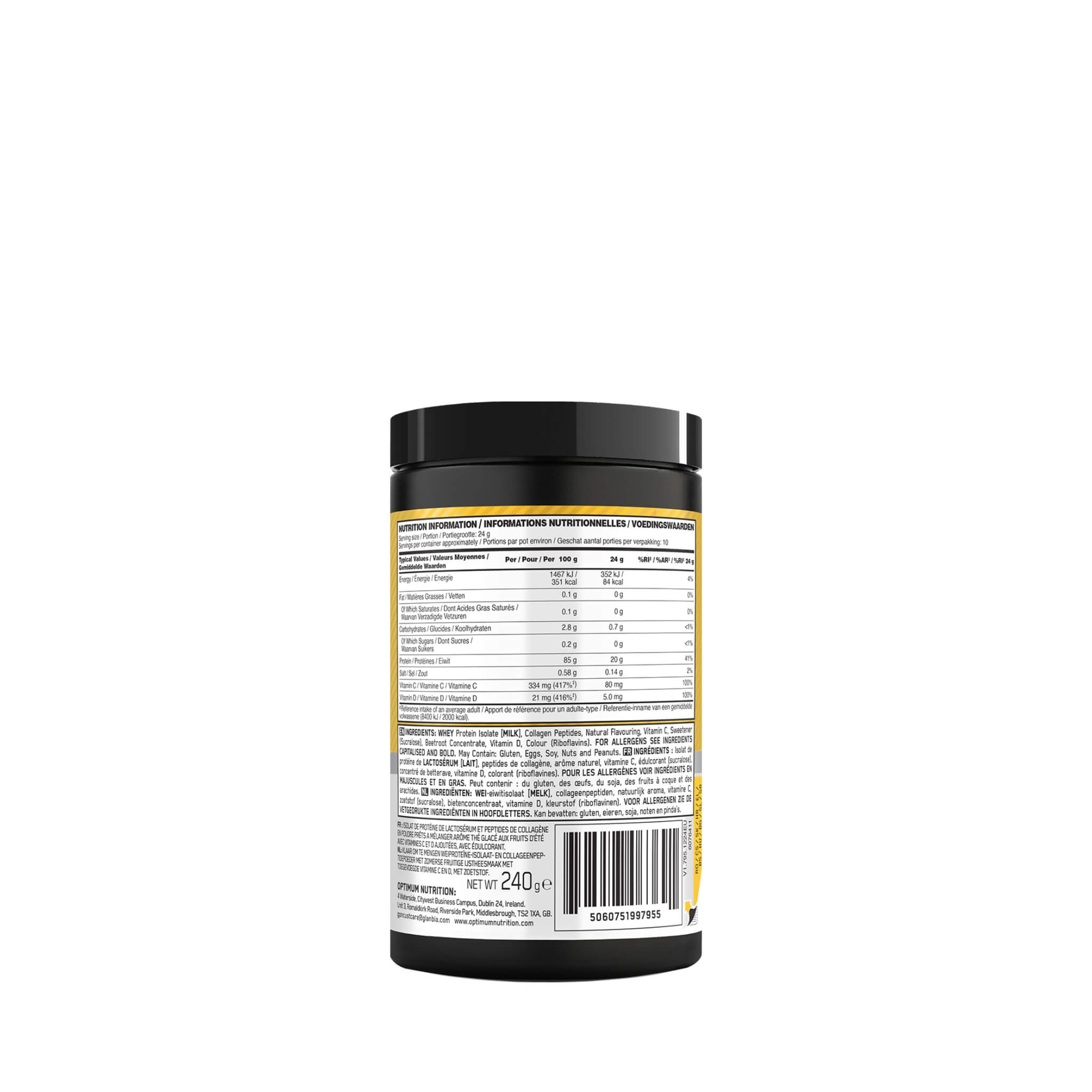 Gold Standard Clear Whey + Collagène